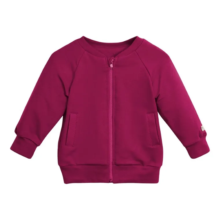 Bluza dziewczęca, rozpinana, bordowa, Eevi