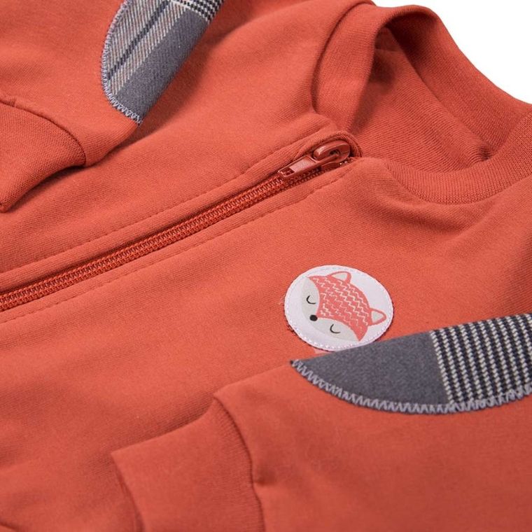 Bluza dziewczęca, rozpinana, pomarańczowa, Eevi