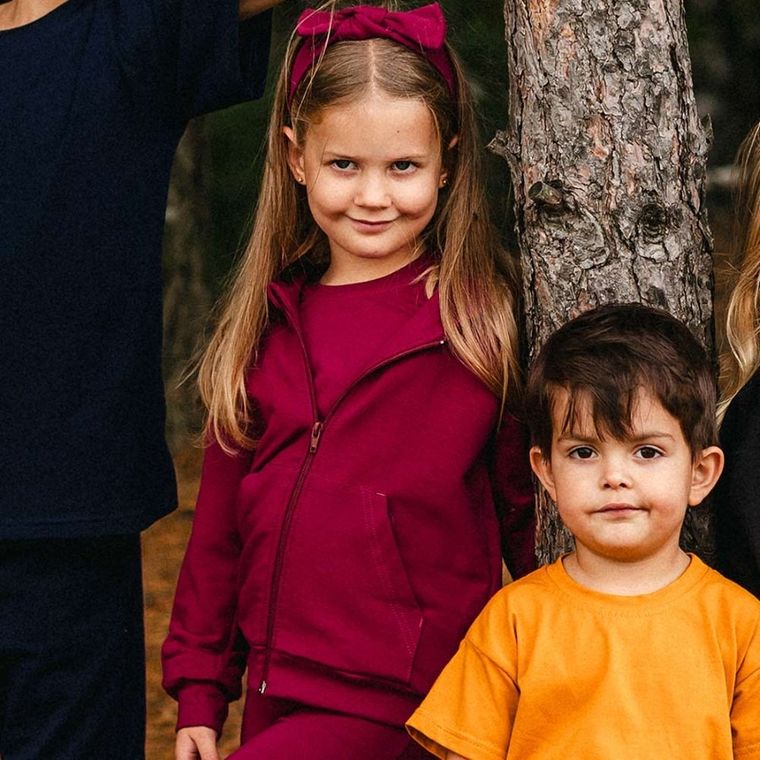 Bluza dziewczęca z kapturem, rozpinana, bordowa, Eevi