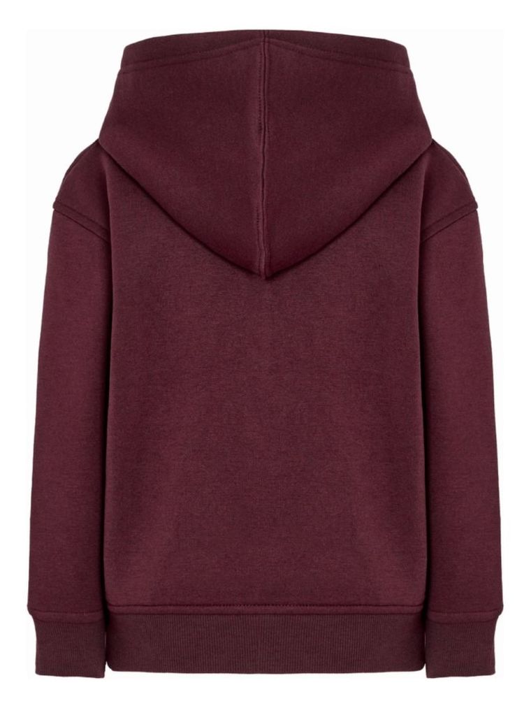 Bluza dziewczęca z kapturem, rozpinana, bordowa, Tup Tup