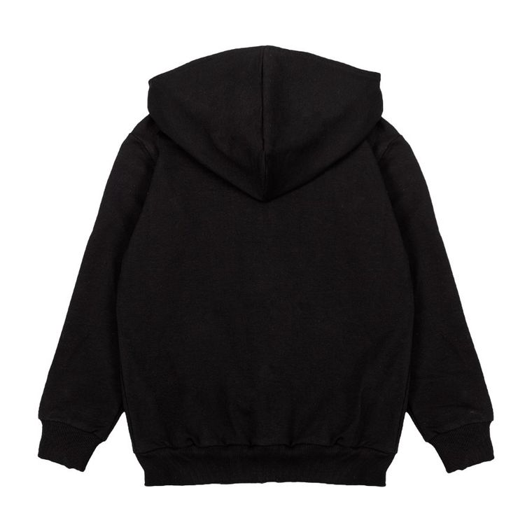 Bluza dziewczęca z kapturem, rozpinana, czarna, Tup Tup