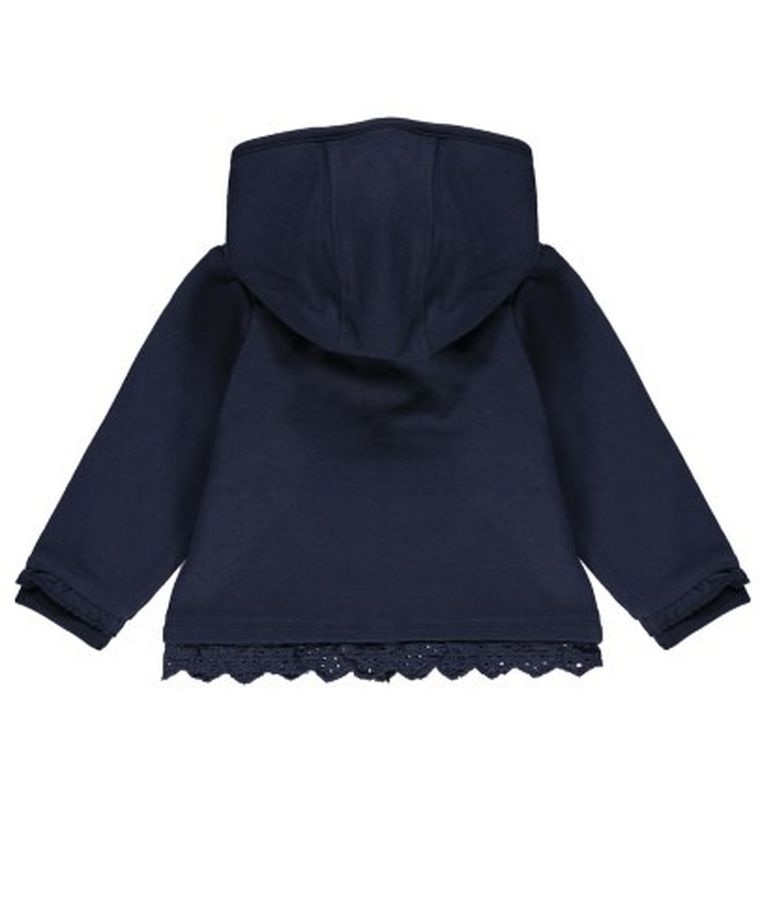 Bluza dziewczęca z kapturem, rozpinana, granatowa, Tom Tailor