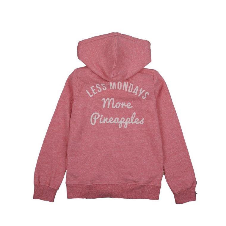 Bluza dziewczęca z kapturem, rozpinana, koralowa, Tom Tailor