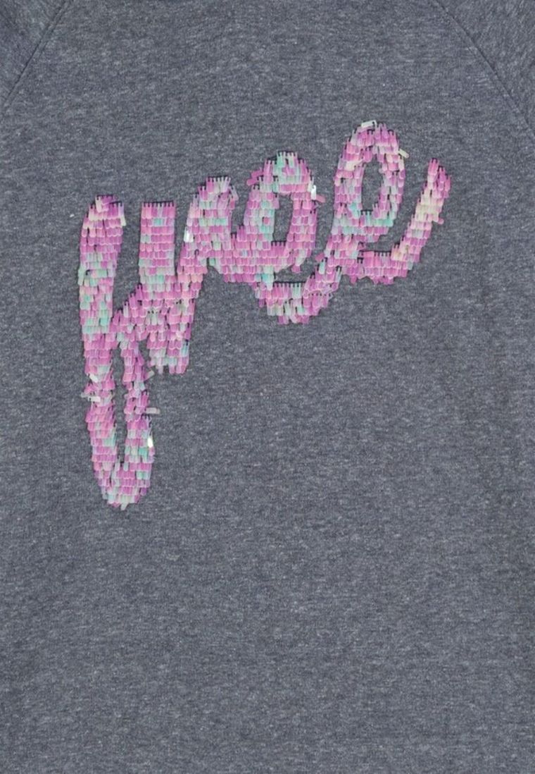 Bluza dziewczęca z kapturem, szara melanż, Tom Tailor