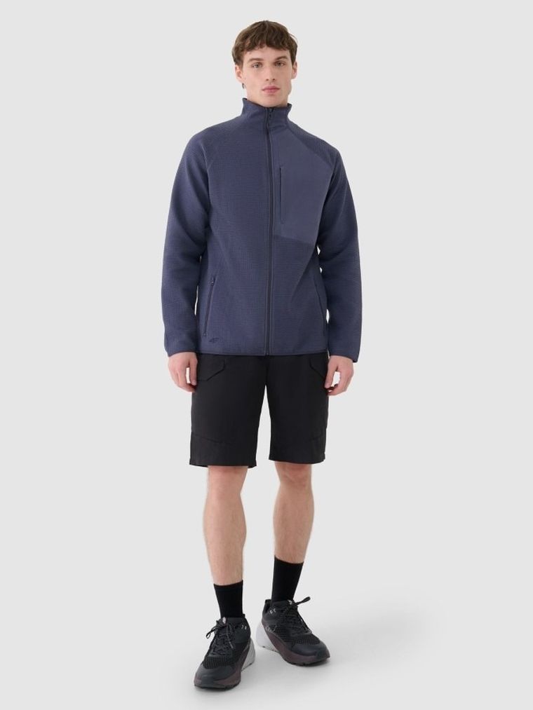 Bluza męska, rozpinana, niebieska, 4F