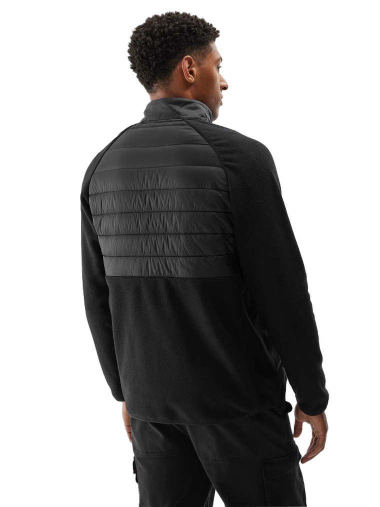 Bluza męska, rozpinana, polarowa, czarna, 4F