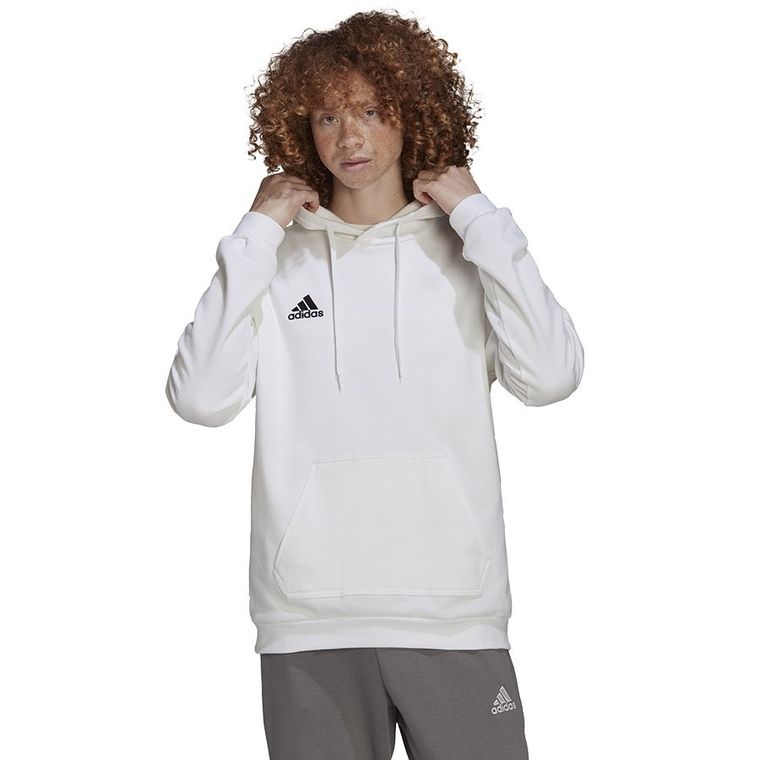 Bluza męska z kapturem, biała, Adidas Entrada 22 Hoody