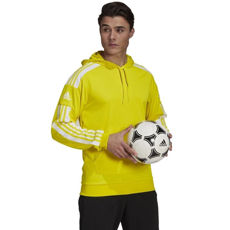 Bluza męska z kapturem, żółta, Adidas Squadra 21 Hoody