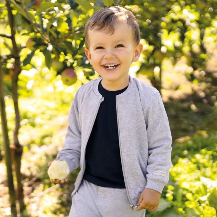 Bluza niemowlęca, rozpinana, szara, Eevi