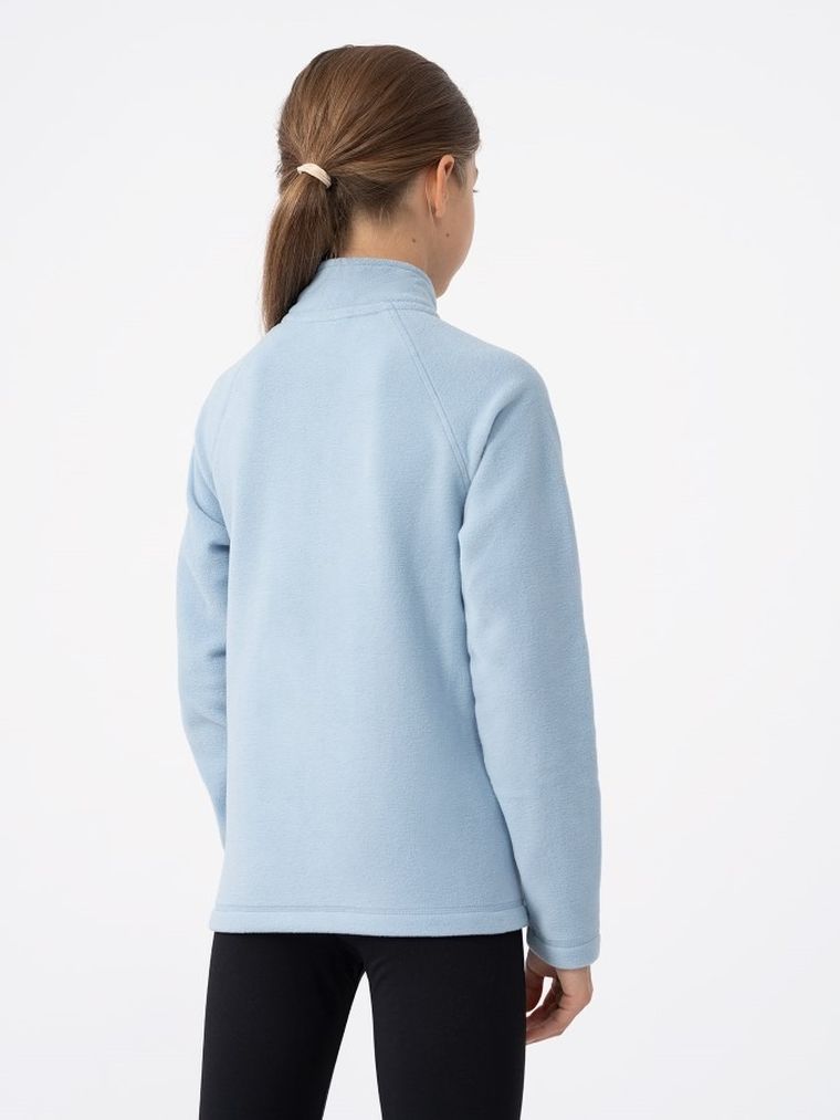 Bluza termoaktywna dziewczęca, polarowa, niebieska, 4F
