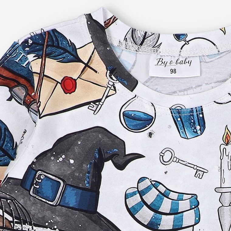 Bluzka chłopięca z długim rękawem, biała, By o Baby