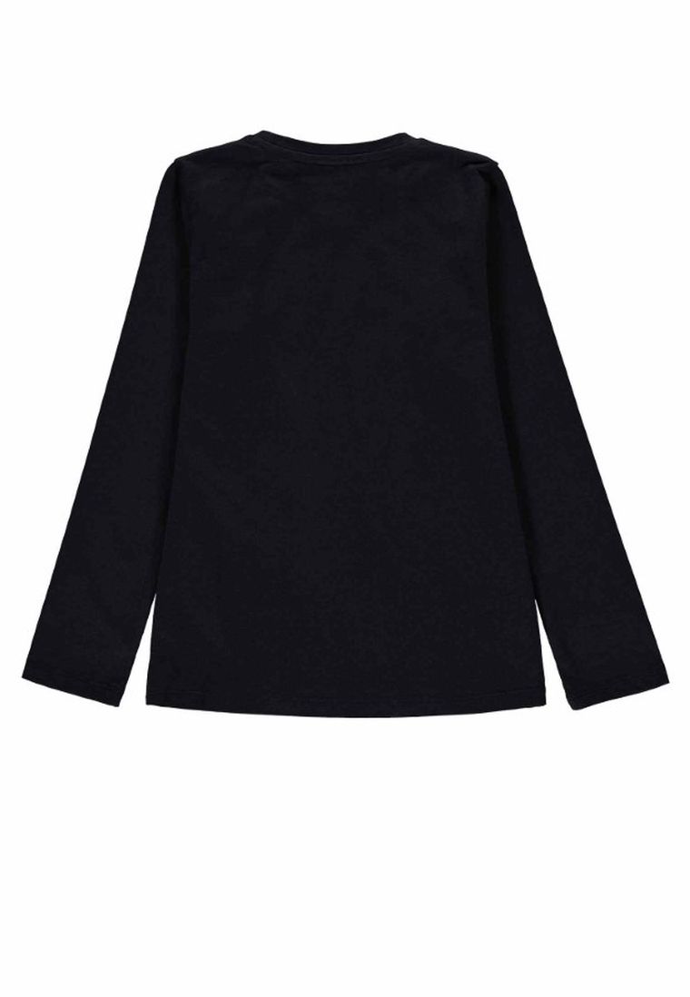 Bluzka chłopięca z długim rękawem, czarna, Tom Tailor