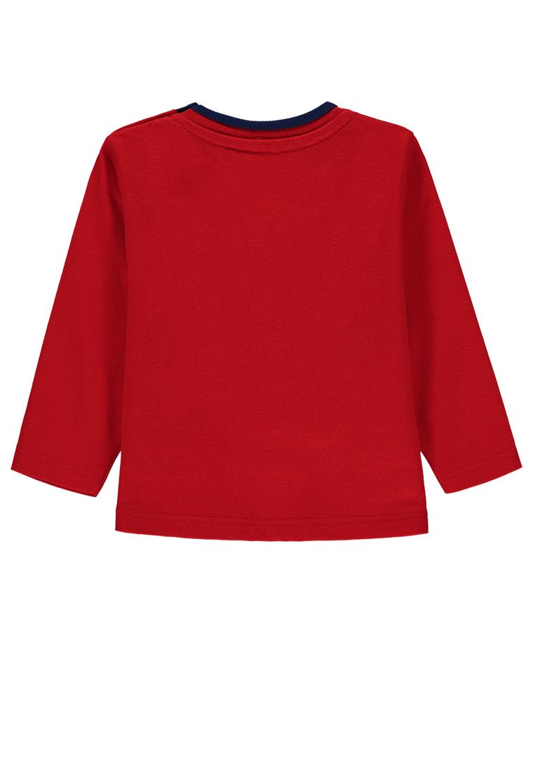 Bluzka chłopięca z długim rękawem, czerwona, Kanz