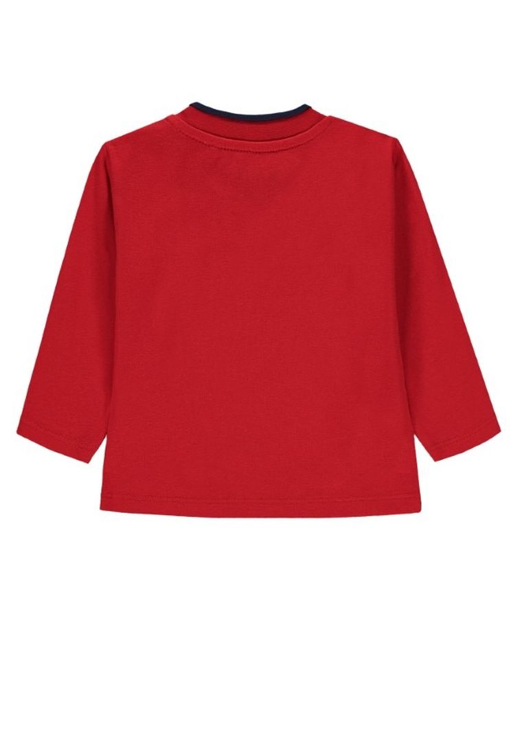 Bluzka chłopięca z długim rękawem, czerwona, Kanz