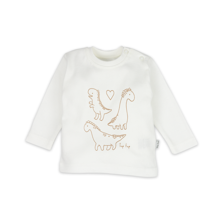 Bluzka chłopięca z długim rękawem, ecru, Tup Tup