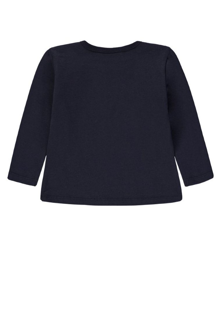 Bluzka chłopięca z długim rękawem, granatowa, Kanz