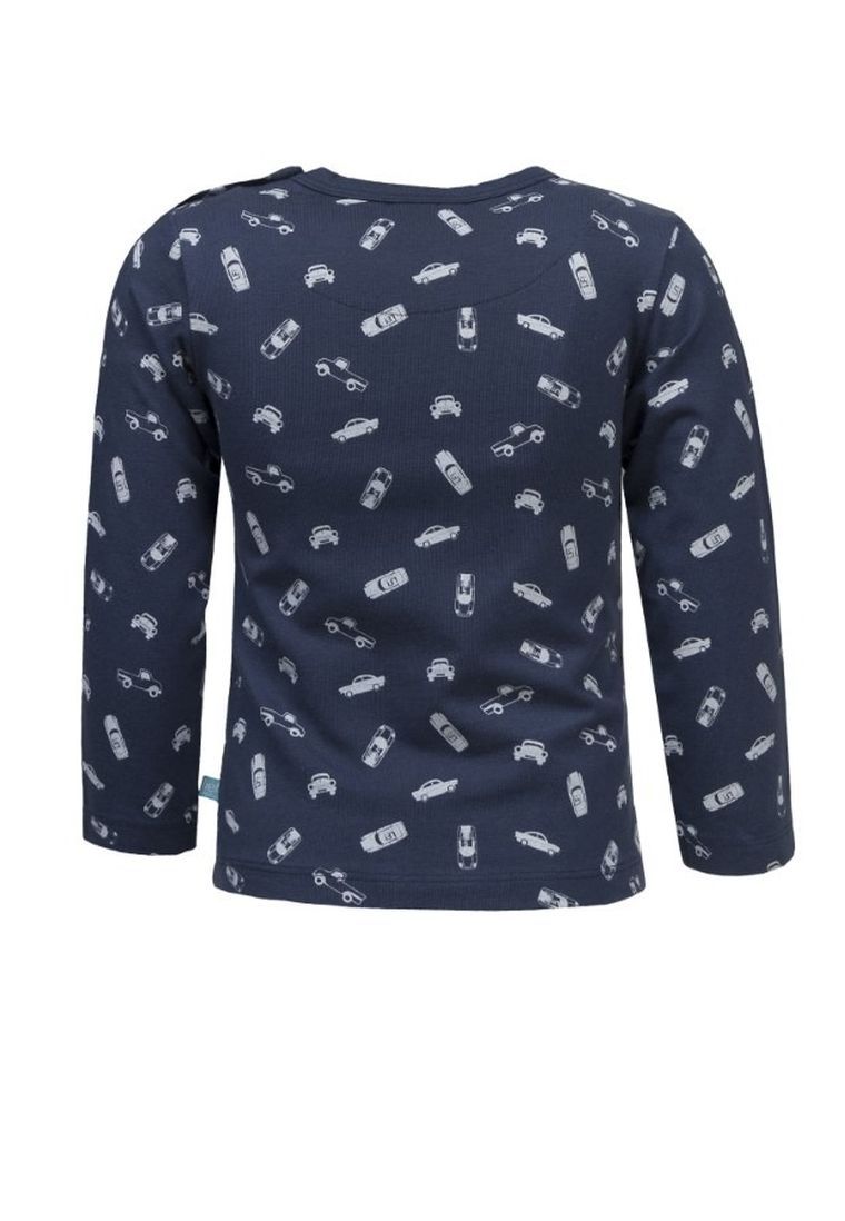 Bluzka chłopięca z długim rękawem, granatowa, Lief