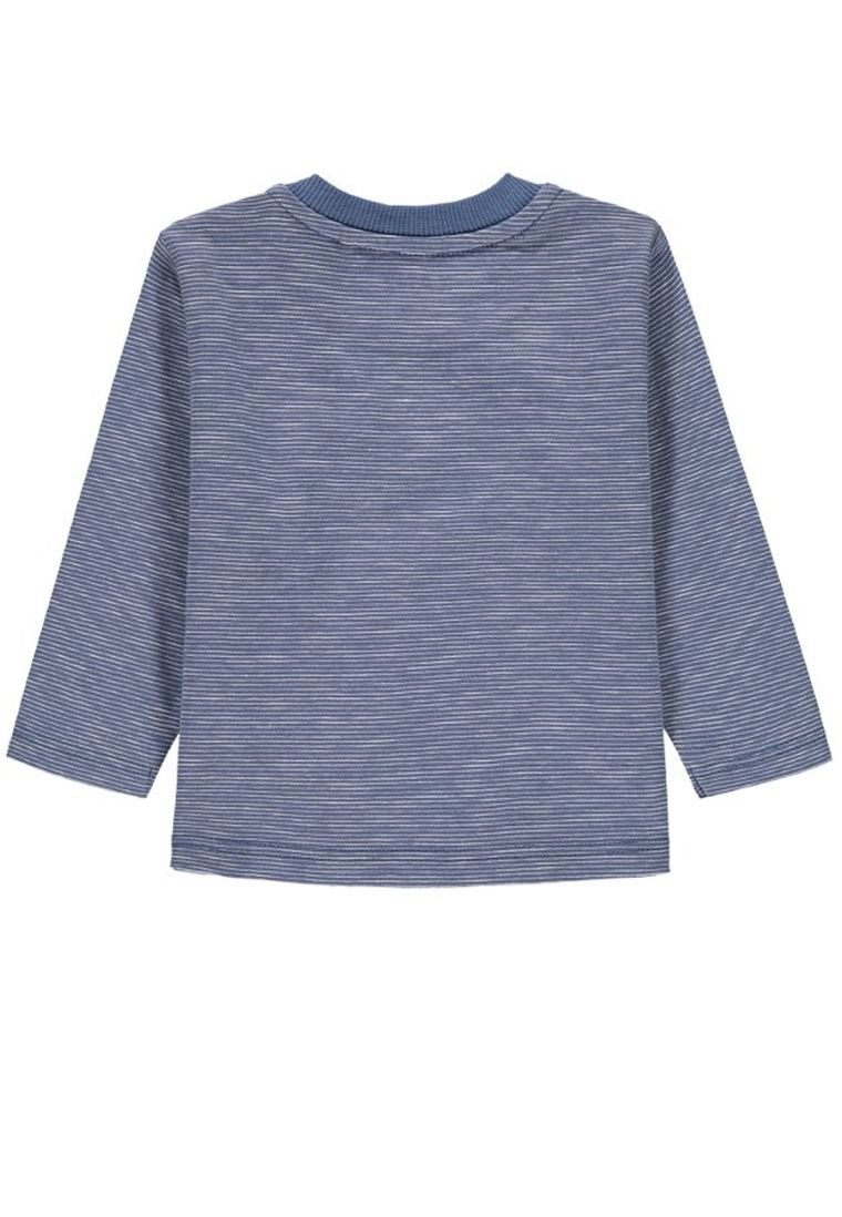 Bluzka chłopięca z długim rękawem, niebieska, Kanz