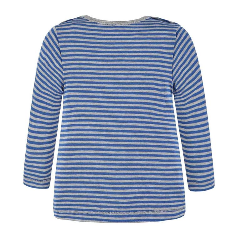 Bluzka chłopięca z długim rękawem, niebieska, Kanz