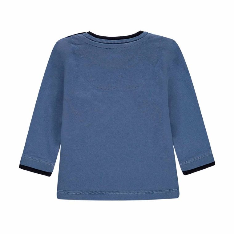 Bluzka chłopięca z długim rękawem, niebieska, Kanz