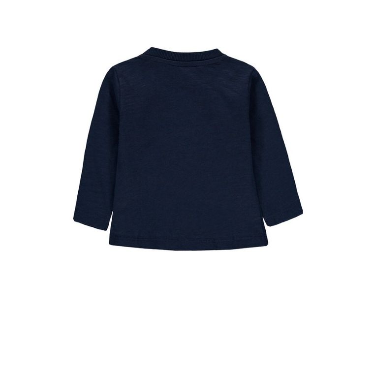 Bluzka chłopięca z długim rękawem, niebieska, Kanz