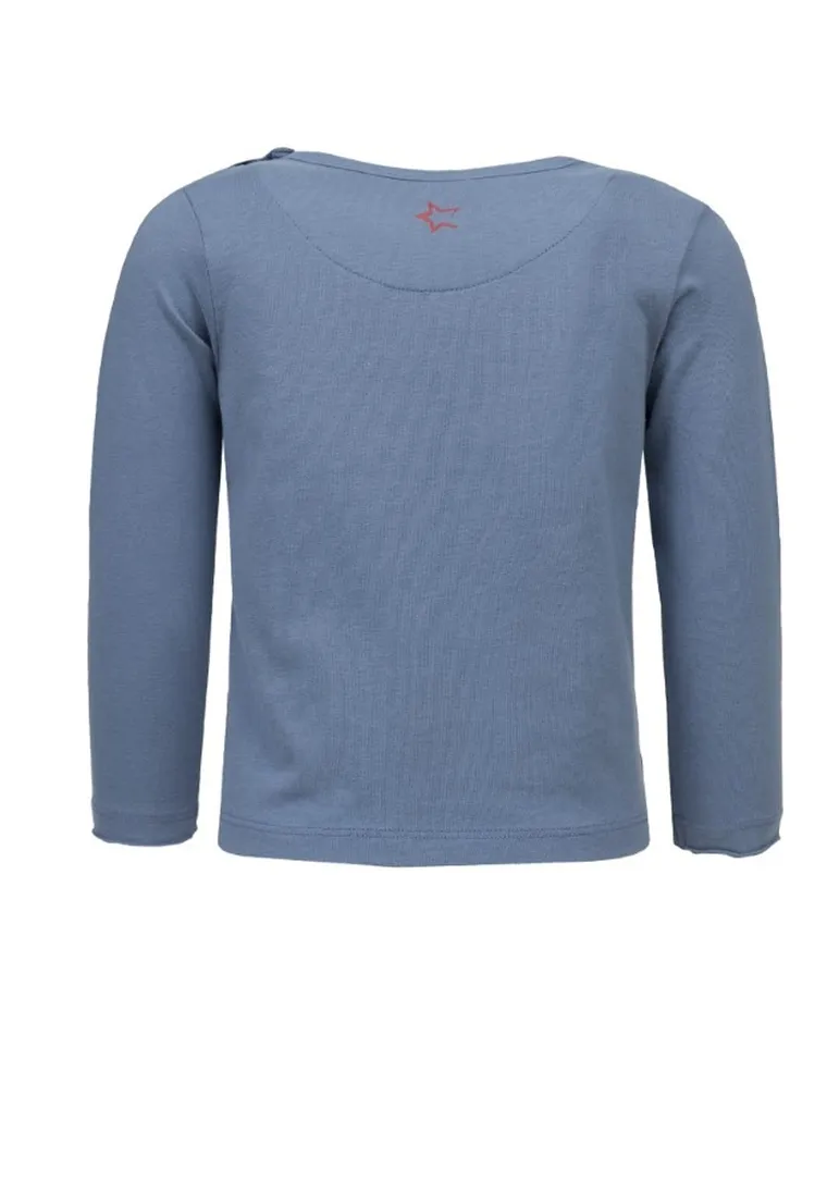 Bluzka chłopięca z długim rękawem, niebieska, Lief