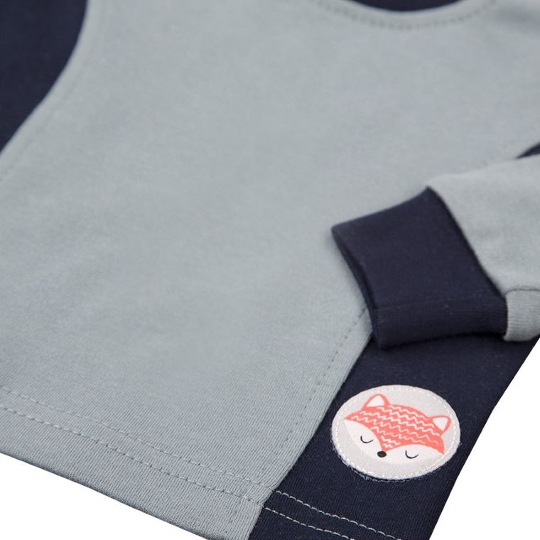 Bluzka chłopięca z długim rękawem, szara, Eevi