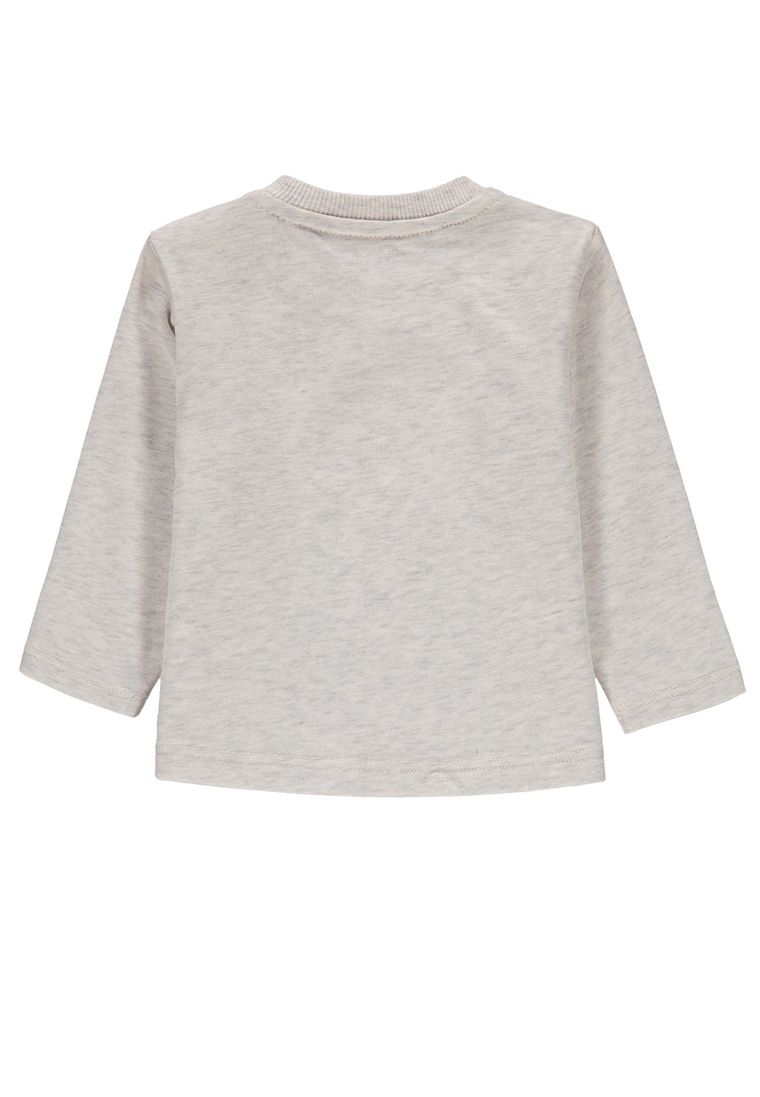 Bluzka chłopięca z długim rękawem, szara, Kanz