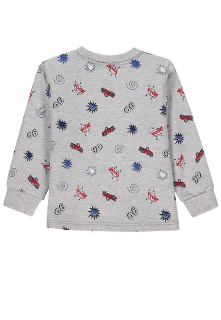 Bluzka chłopięca z długim rękawem, szara, Kanz