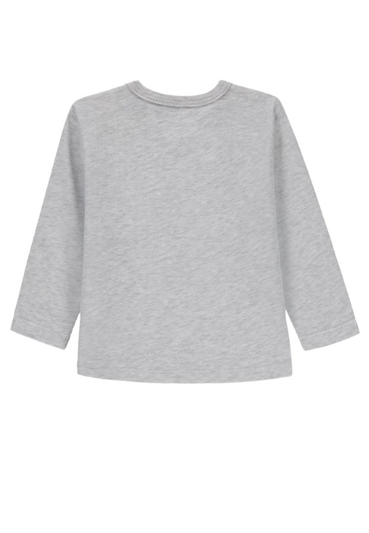 Bluzka chłopięca z długim rękawem, szara, Kanz