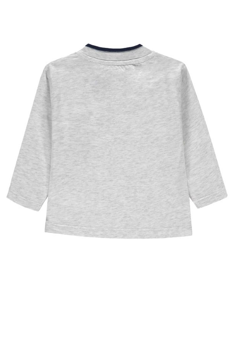 Bluzka chłopięca z długim rękawem, szara, Kanz