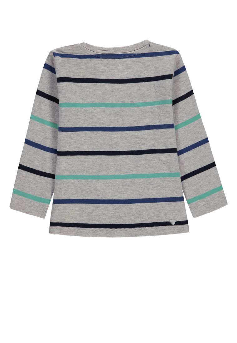 Bluzka chłopięca z długim rękawem, szara, Tom Tailor