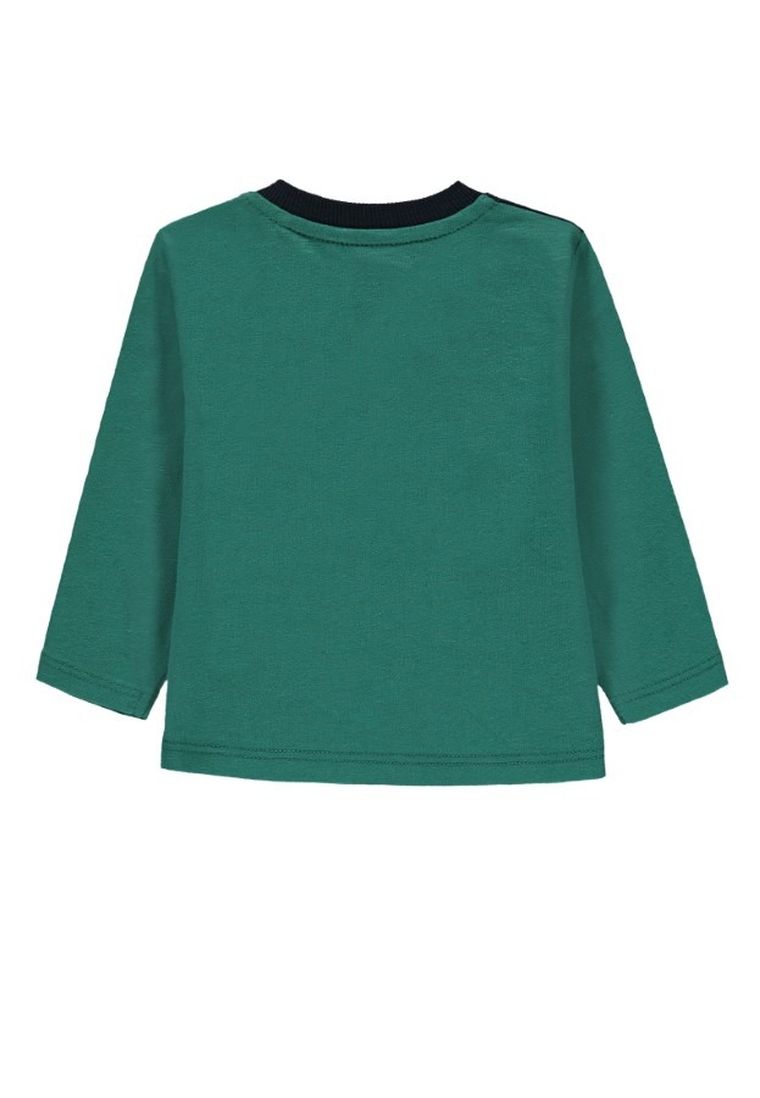 Bluzka chłopięca z długim rękawem, zielona, Kanz