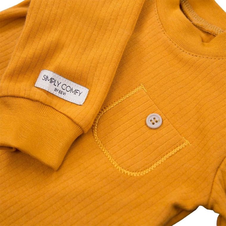 Bluzka chłopięca z długim rękawem, żółta, Eevi