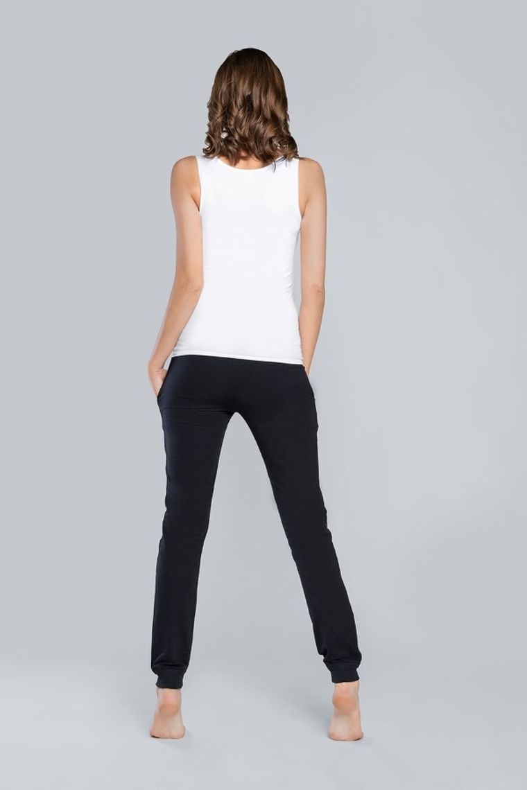 Bluzka damska bez rękawów, biała, Ibiza, Italian Fashion