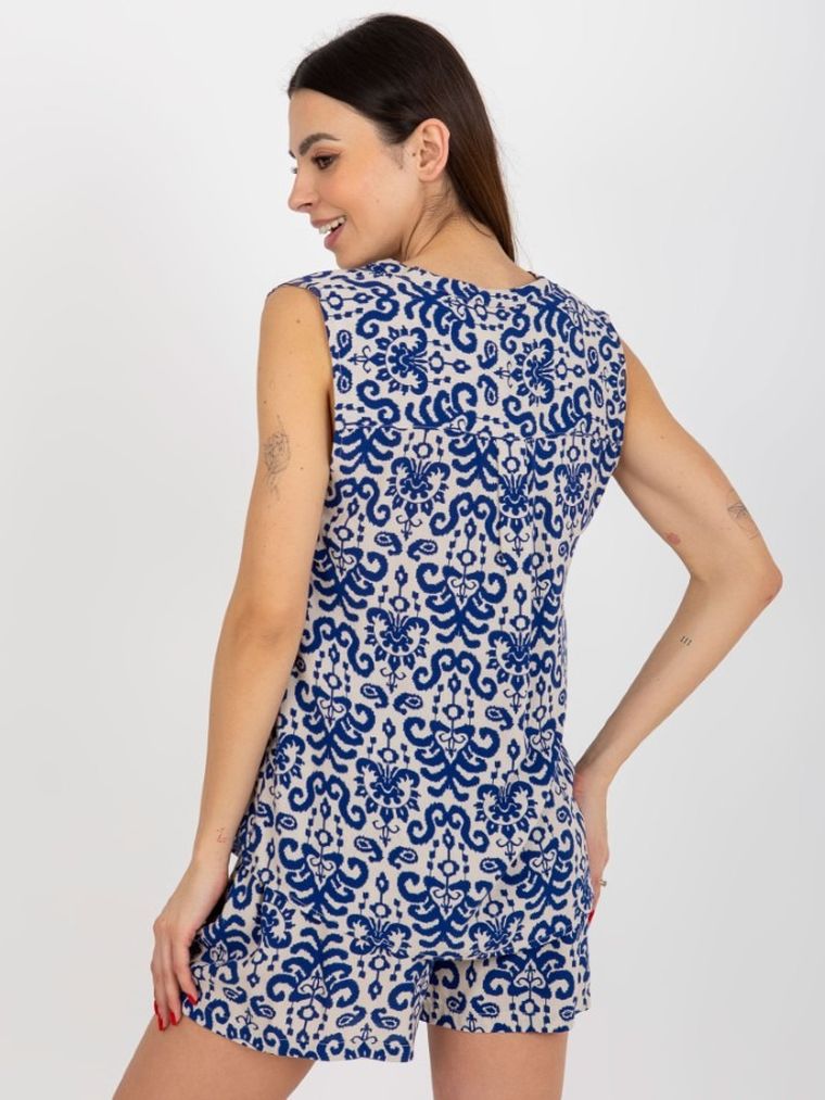 Bluzka damska bez rękawów, niebieska, Fresh Made