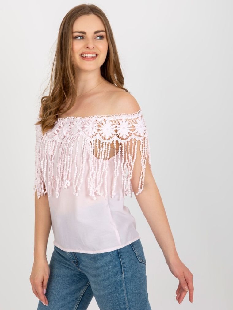 Bluzka damska bez rękawów, różowa, Factory Price