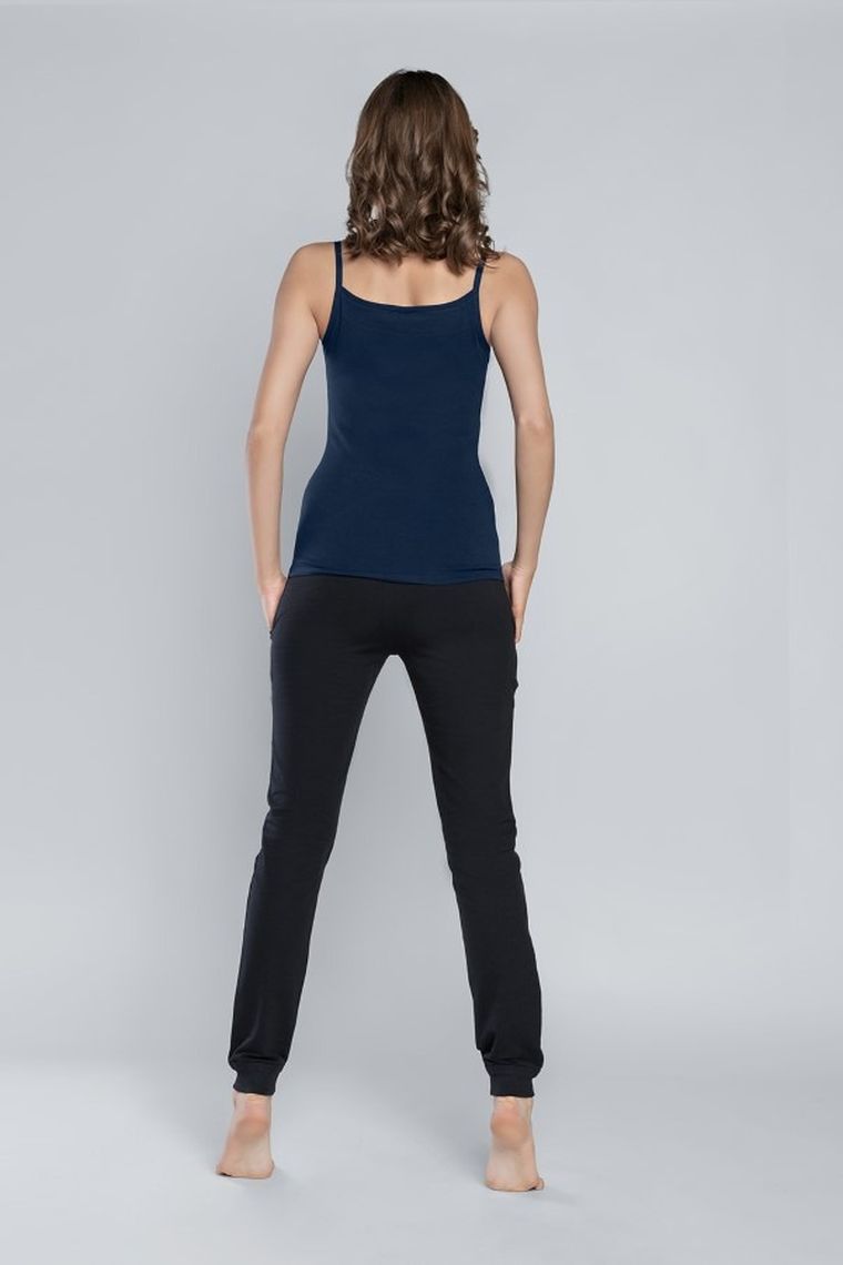 Bluzka damska na ramiączka, granatowa, Ibiza, Italian Fashion