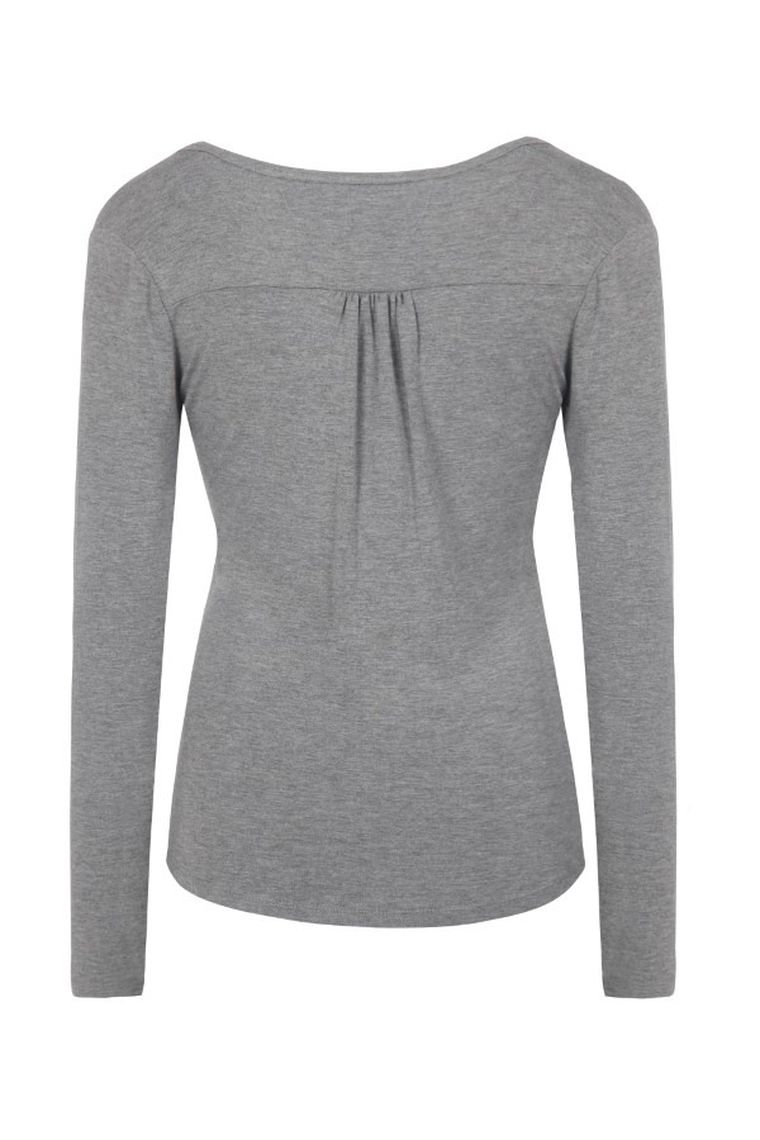 Bluzka damska z długim rękawem, do karmienia, szara, Bellybutton