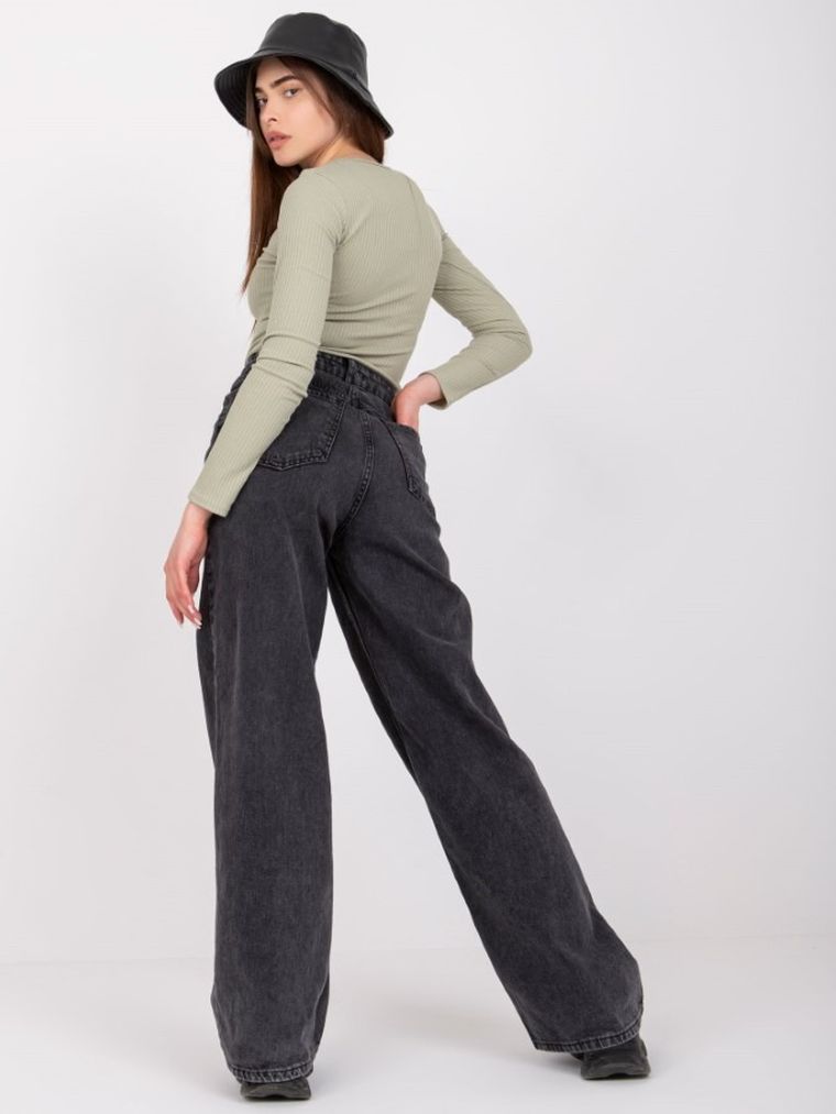 Bluzka damska z długim rękawem, miętowa, Lakerta