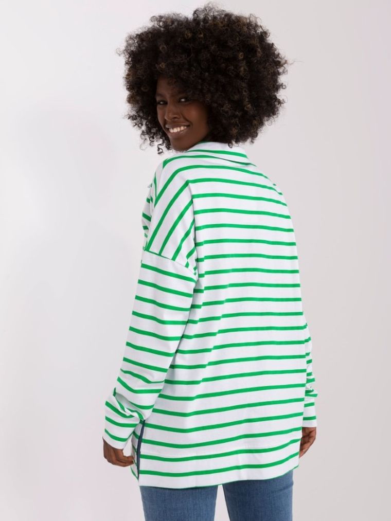 Bluzka damska z długim rękawem, oversize, mix, Lakerta