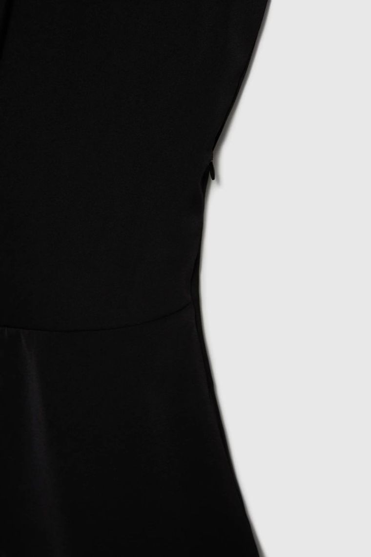 Bluzka damska z krótkim rękawem, czarna, Moodo