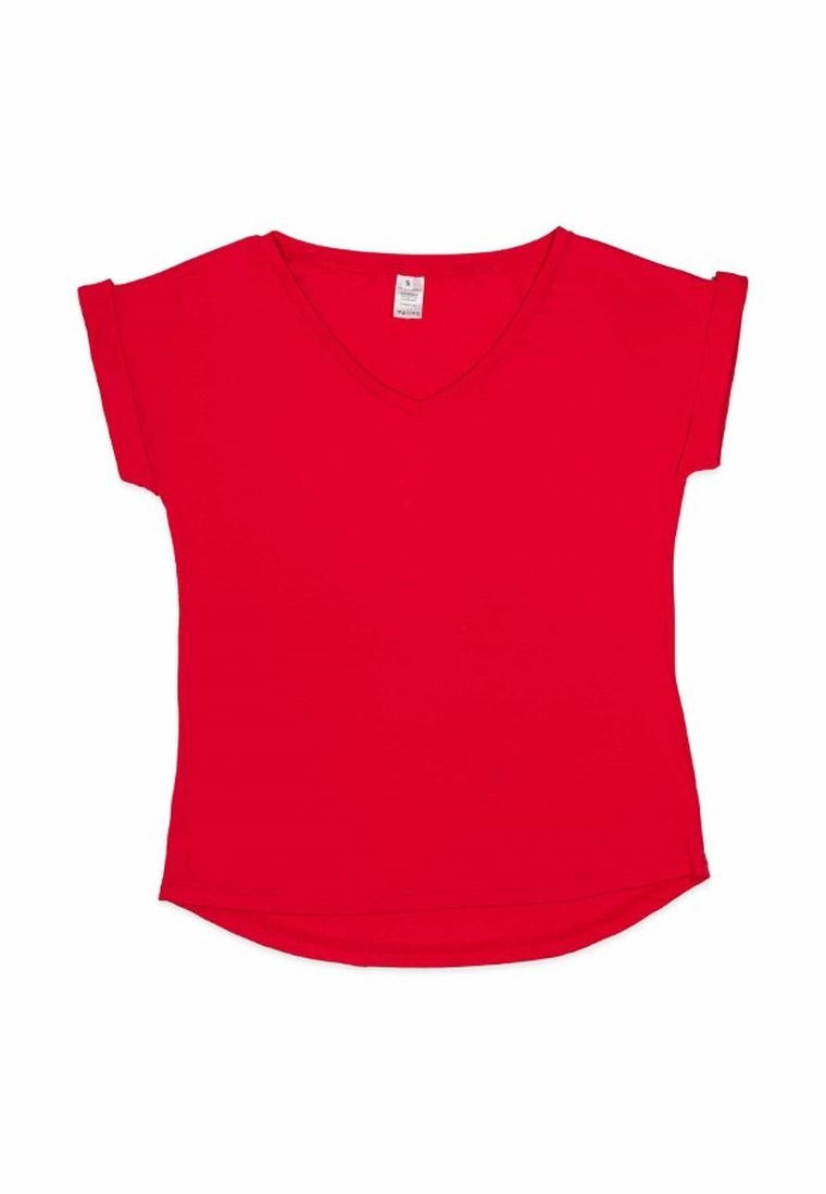 Bluzka damska z krótkim rękawem, czerwona, Golden Queen