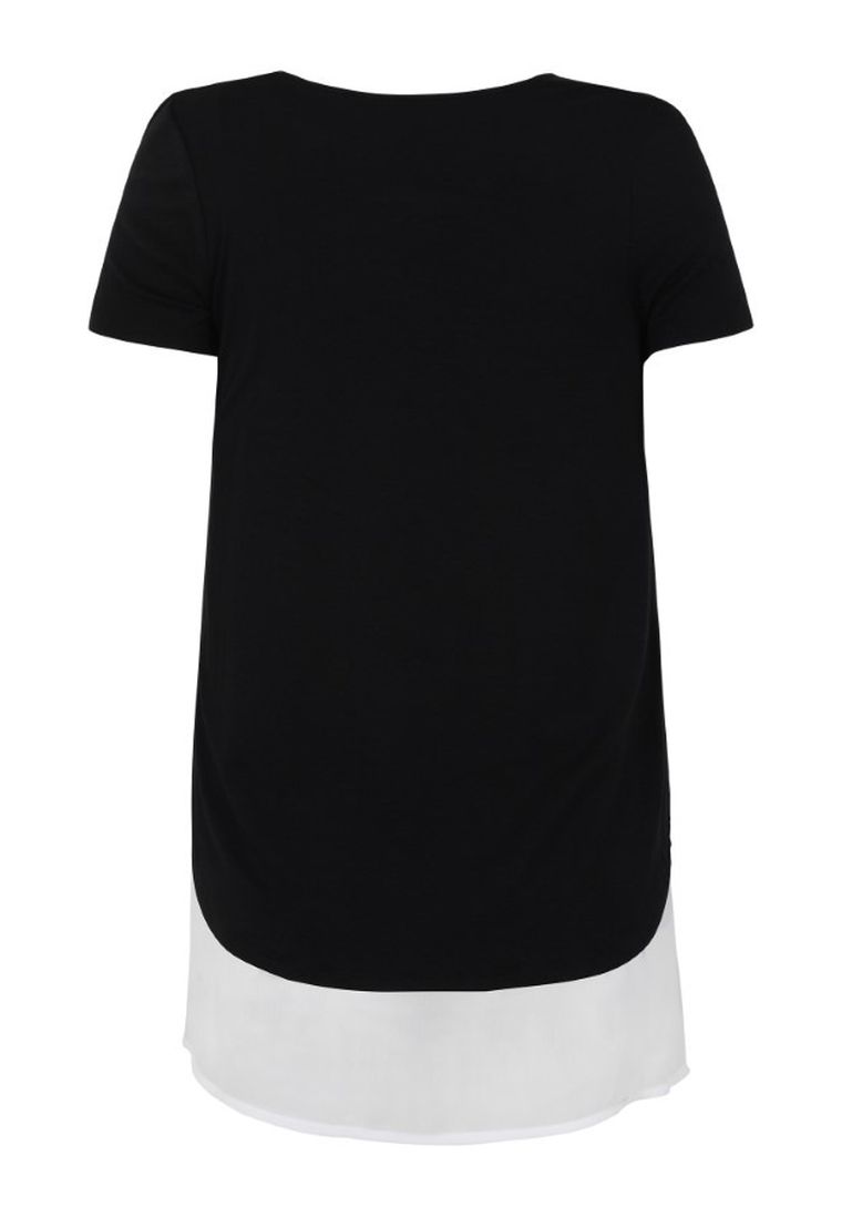 Bluzka damska z krótkim rękawem, do karmienia, czarna, Bellybutton