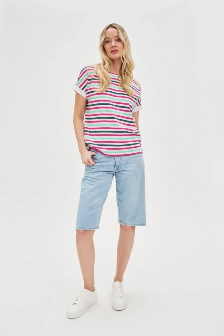 Bluzka damska z krótkim rękawem, mix, Moodo