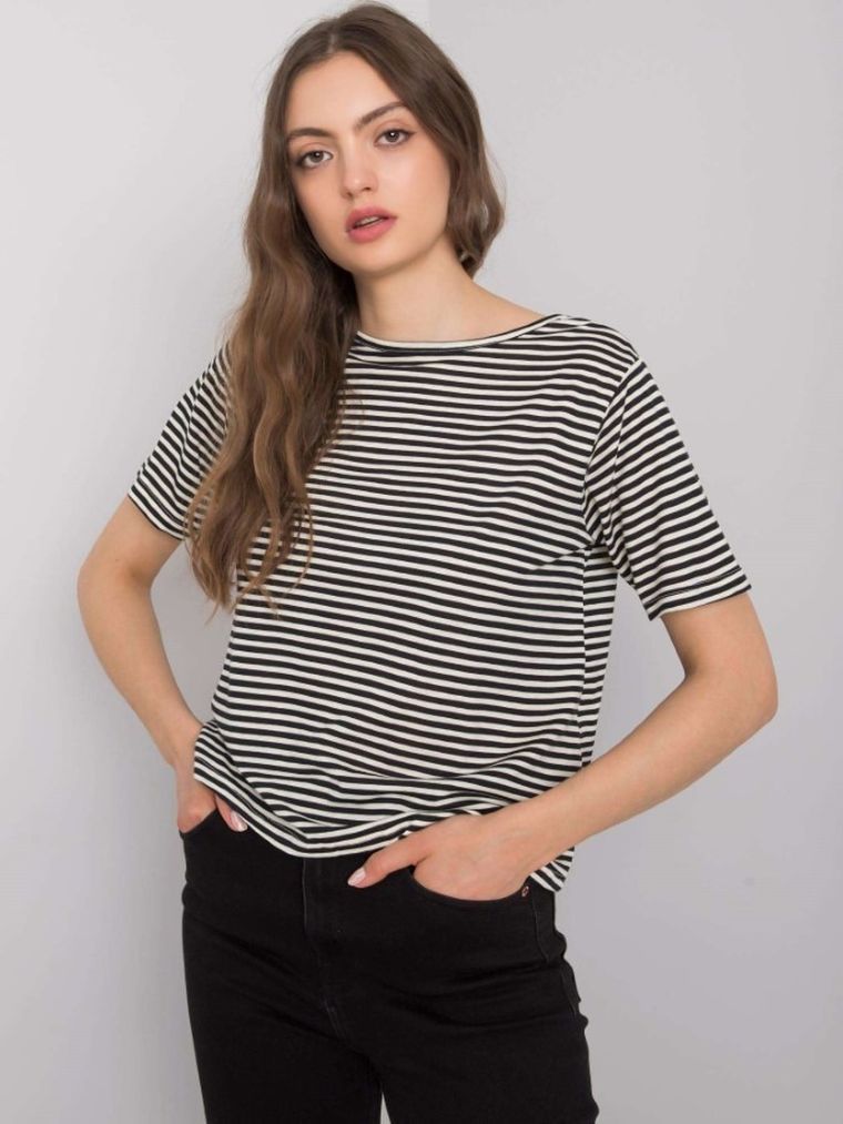 Bluzka damska z krótkim rękawem, mix, Rue Paris