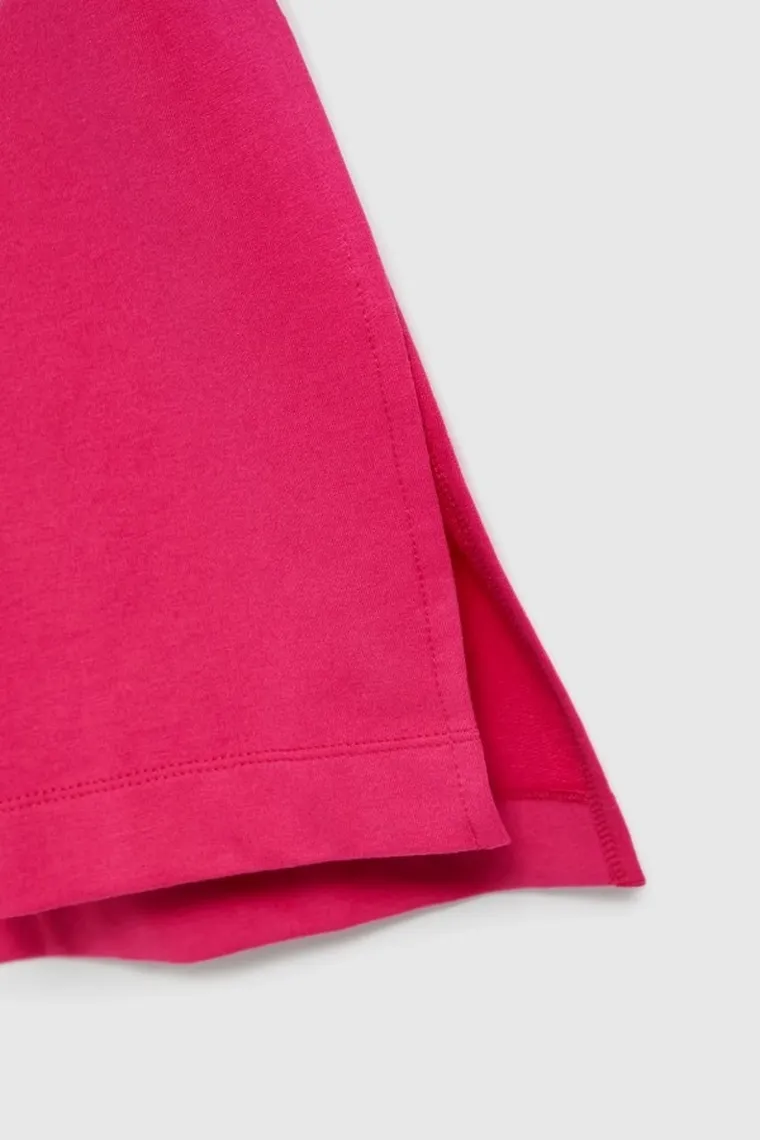 Bluzka damska z krótkim rękawem, oversize, różowa, Moodo