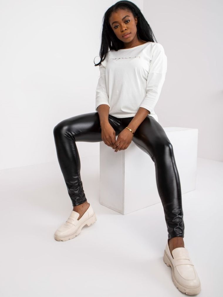 Bluzka damska z rękawem 3/4, ecru, Relevance