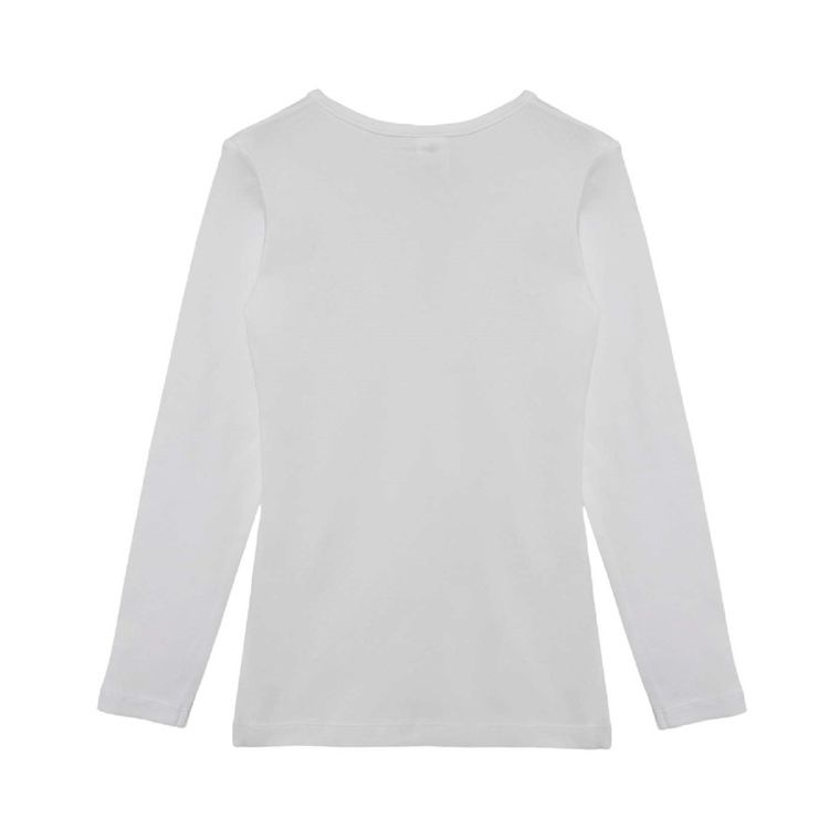 Bluzka dziecięca z długim rękawem, biała, Olimpias