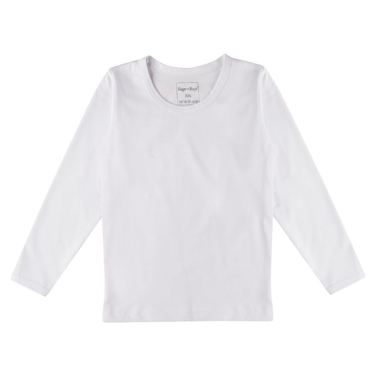 Bluzka dziecięca z długim rękawem, biała, zestaw, 2 szt., Tup Tup
